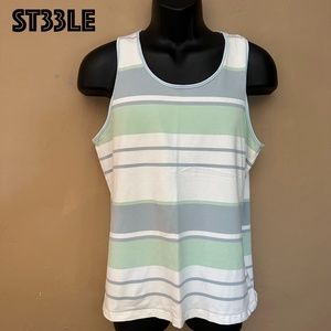 Steele Striped Tank Top Large NWOT store display 95% cotton / 5% elastane